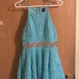 Blue short dress for prom, homecoming, or formals